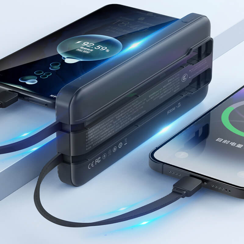 Mobie Built in Dual Cables 22.5W Fast Charging Power Bank 20000mAh P28