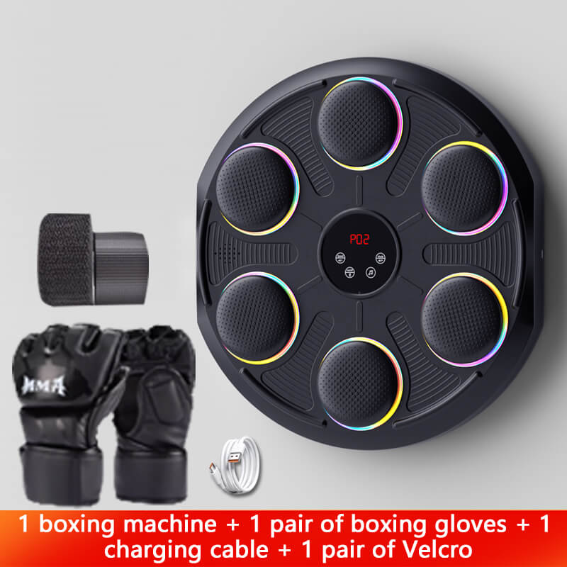 Mobie Bluetooth Music Box RGB Lights Wall Mounted Strike Machine with Gloves HJ-668