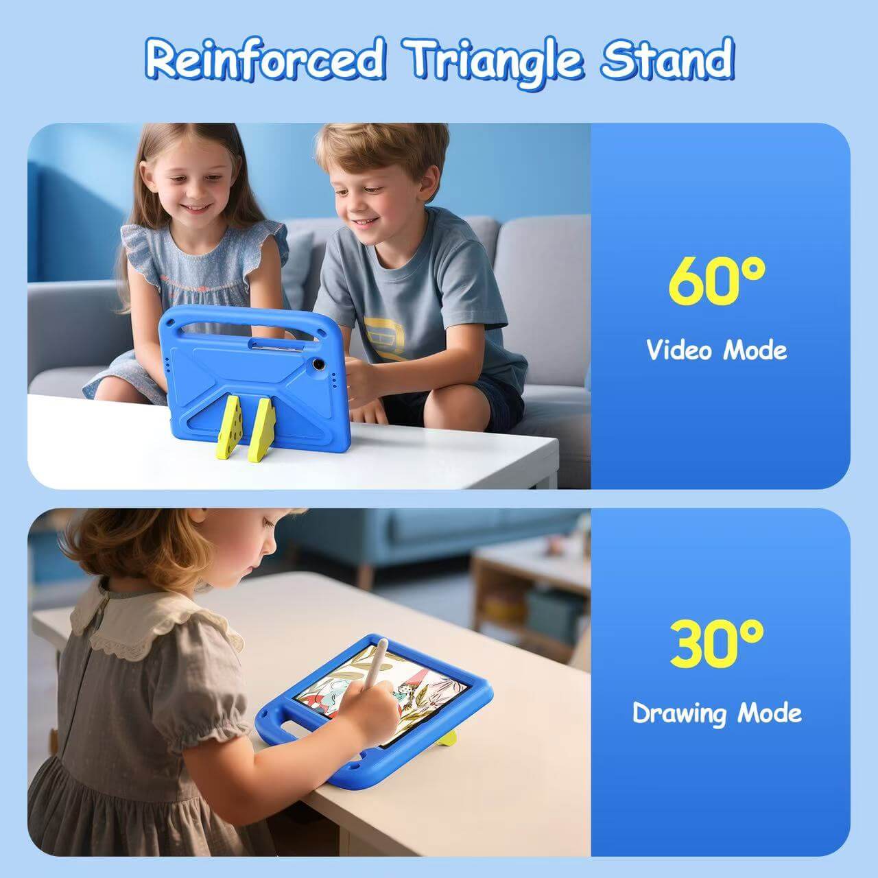 iPad 10th 10.9 2022 Puff Series Foldable Cheese Stand EVA Case with Handle