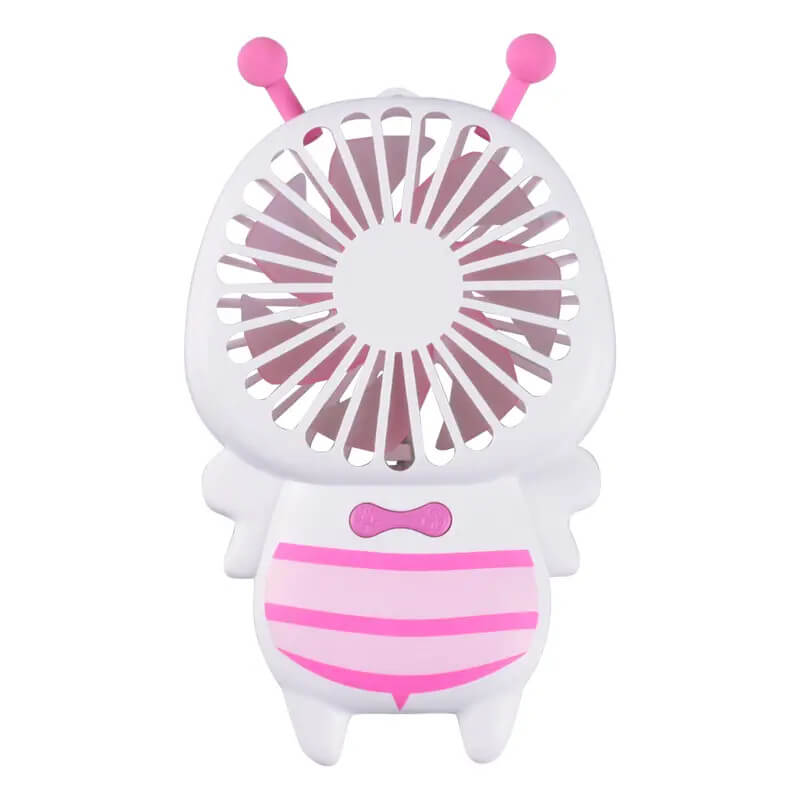 Mobie Portable Handheld Bee Mini Fan with Night Ligh & Lanyard