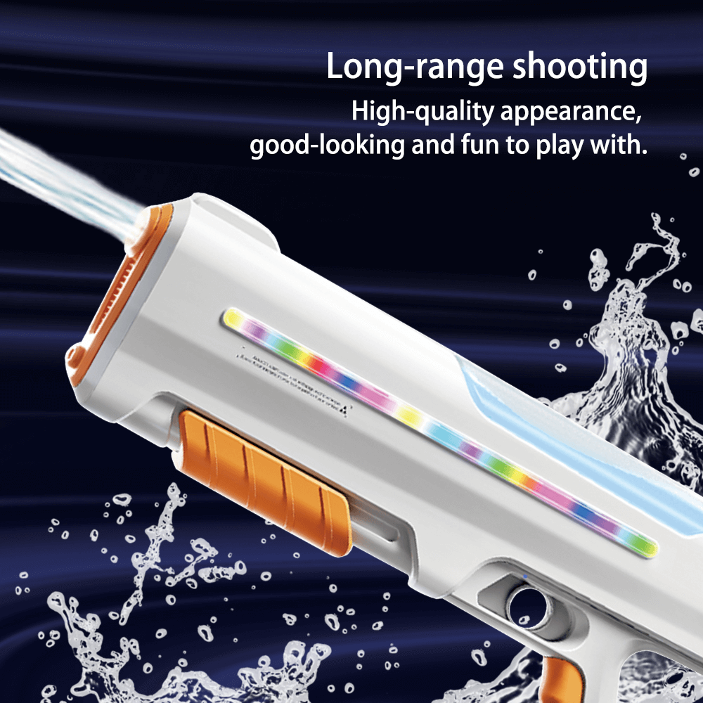 Mobie Auto Suction Electric Water Gun with LED Lights for Kids 8+