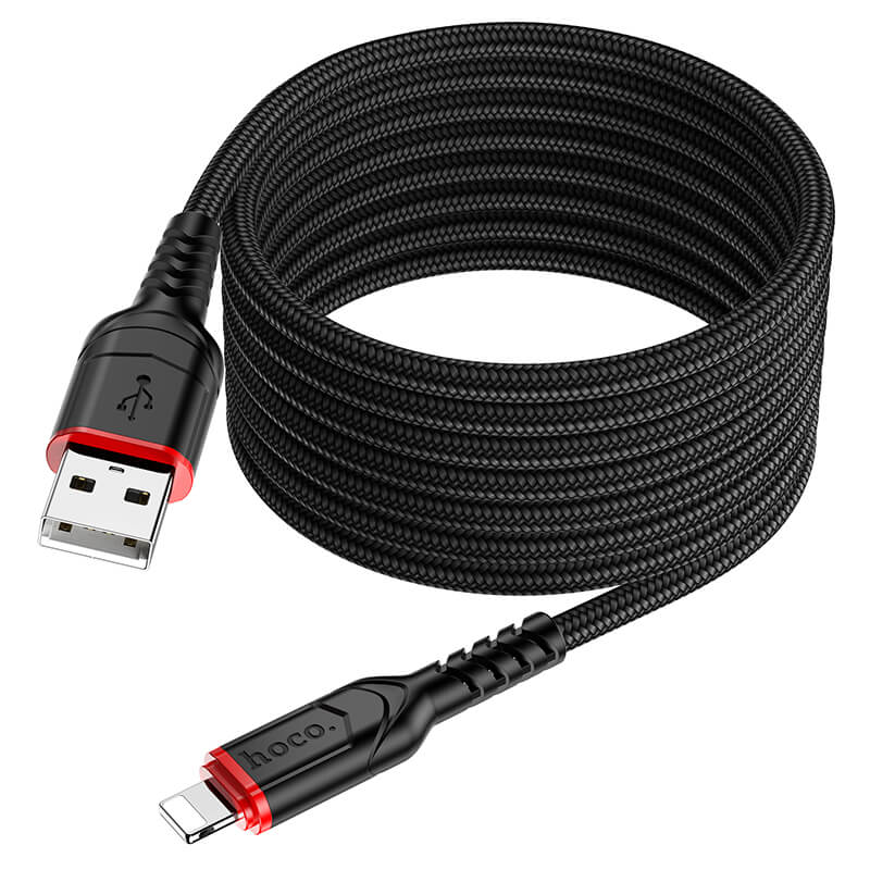 hoco. Nylon Braided Charging Cable USB to Lightning 2m 2.4A X59