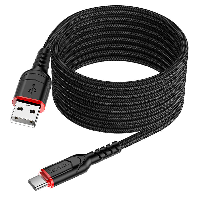 hoco. Nylon Braided Charging Cable USB to Type-C 2m 3A X59