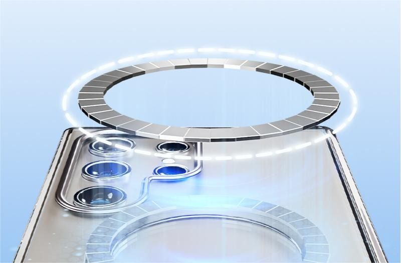 Samsung Galaxy S25 Plus Transparent Airbag Shockproof MagSafe Phone Case Rose Gold