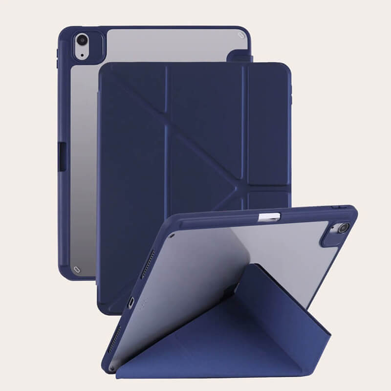 iPad Air 5th 10.9 2022 Silicone Flip Case with Built-in Pen Slot