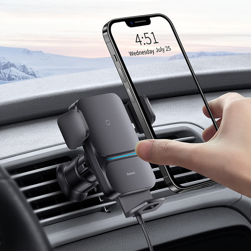 Baseus 15W Intelligent Infrared Wireless Charger Air Vent Car Mount