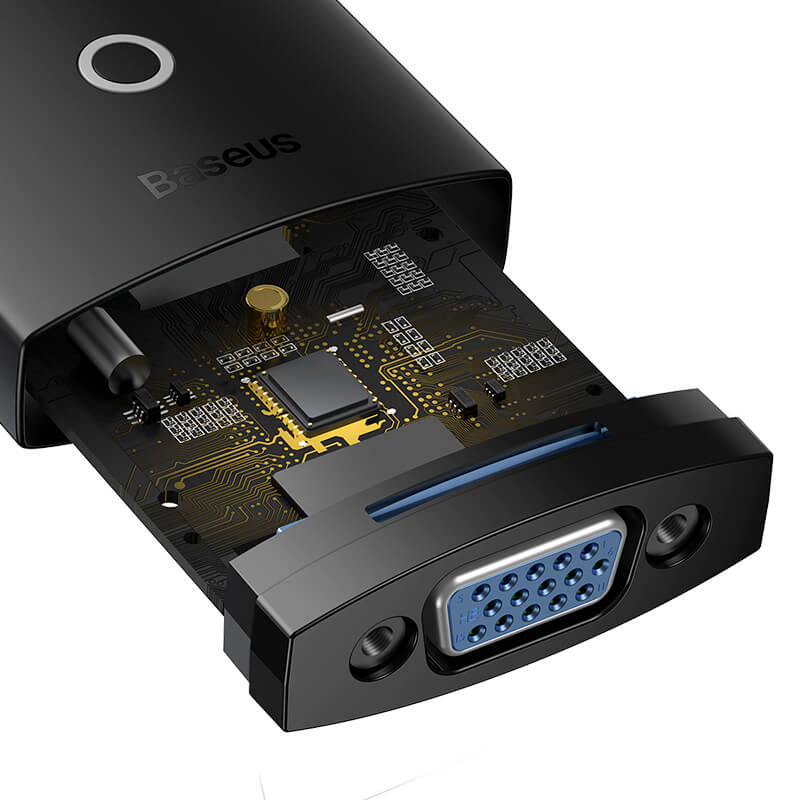 Baseus Adapter HDMI to VGA (3.5 mm Aux Port & Micro USB Power Input)