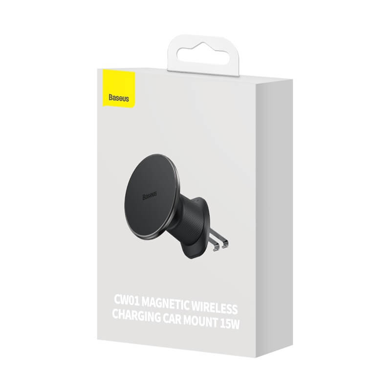 Baseus Magnetic Ambient Light Wireless Charging Car Mount 15W