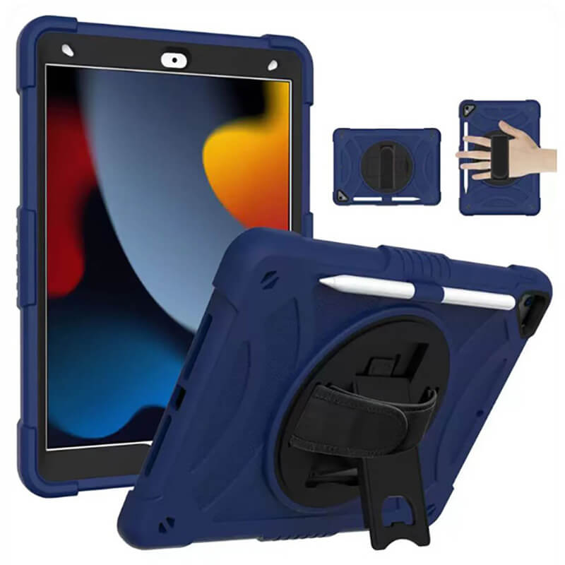 iPad Air 10.5 2019 Three Layer Protection 360° Rotatable Grip Case with Stand and Penslot