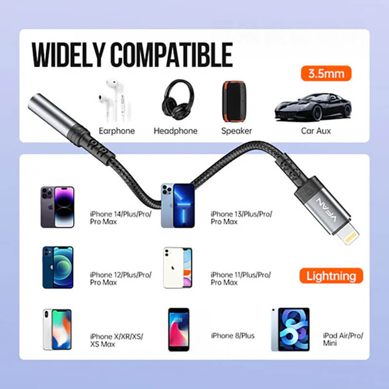 VFAN Lightning to 3.5mm Audio Adapter L12-L