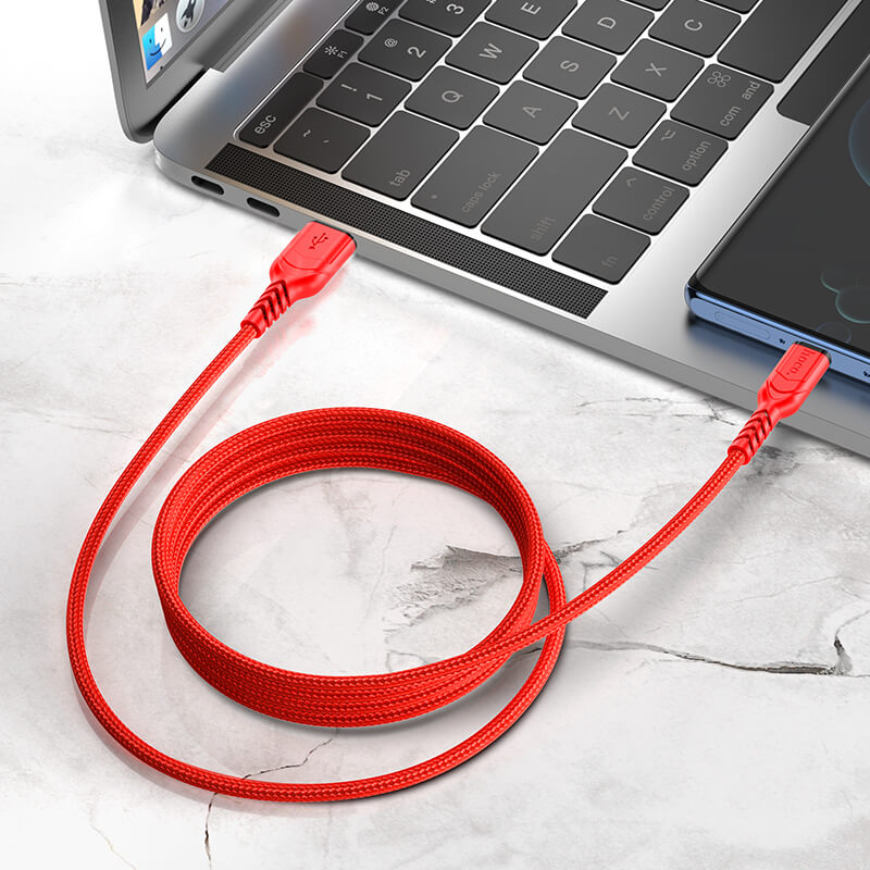 hoco. Nylon Braided Charging Cable USB to Type-C 2m 3A X59