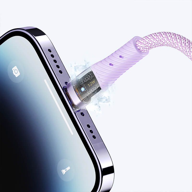 Rock Transparency USB to Lightning Fast Charge Data Cable 12W 1.2m Z21