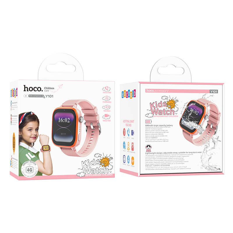 New Arrivals hoco. Kids Smart Watch 4G GPS Tracking Waterproof with Camera Y101 for All Ages 4-16