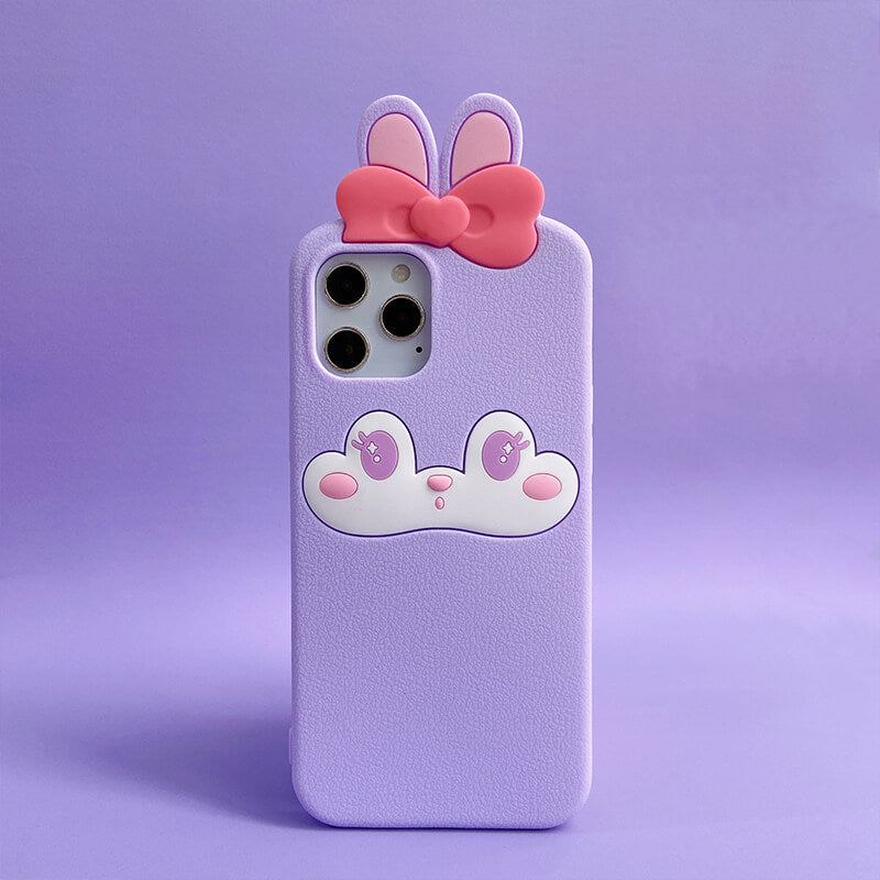 iPhone 14Pro Max Q Uncle Cute Bunny Silicone Phone Case