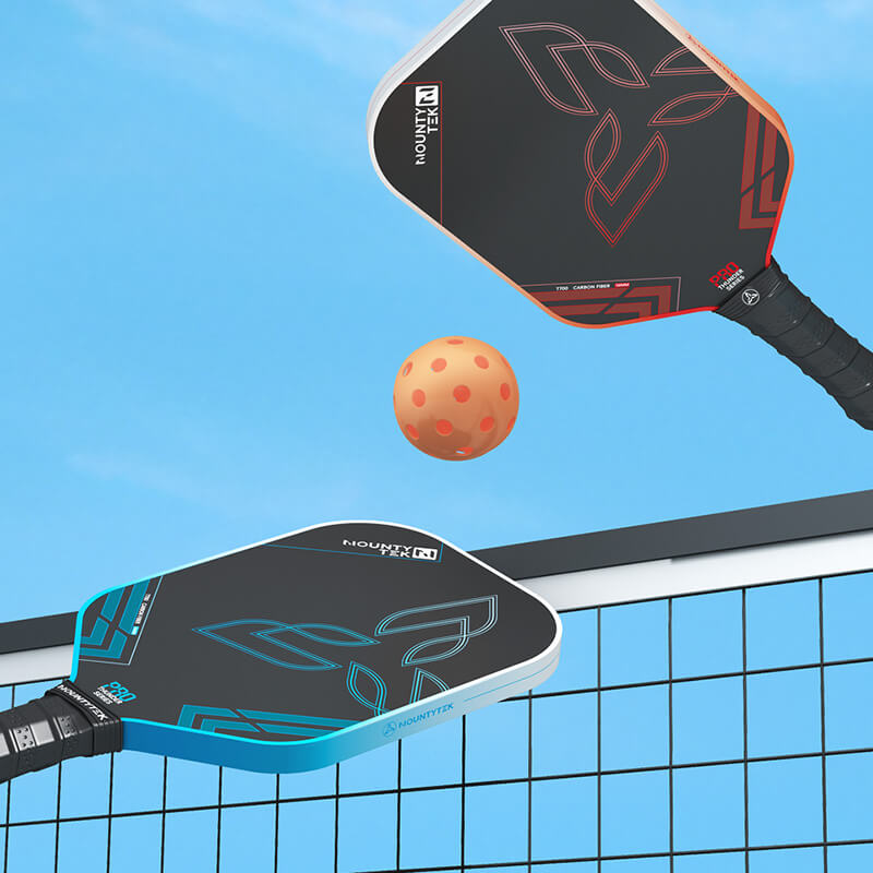 Mobie T700 Carbon Fiber Pickleball Paddle Set 2 Pack with 2 Balls