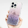 Suitable for iPhone Models Diamond Series Gradient Silver Foil Shockproof Case