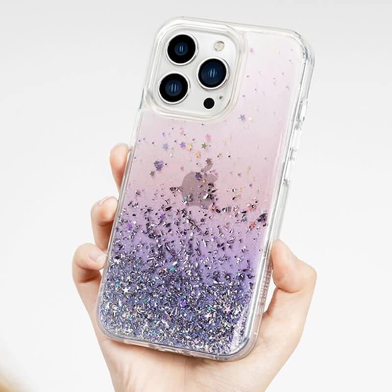 iPhone 11 Pro Max DFANS Diamond Series Gradient Silver Foil Shockproof Case