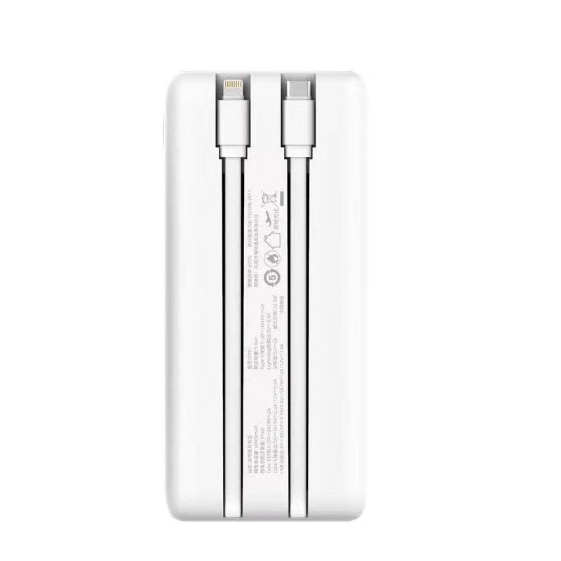 Mobie 22.5W LED Power Bank with 2 Built-in Cables(USB-C and iOS) 20000mAh DY02