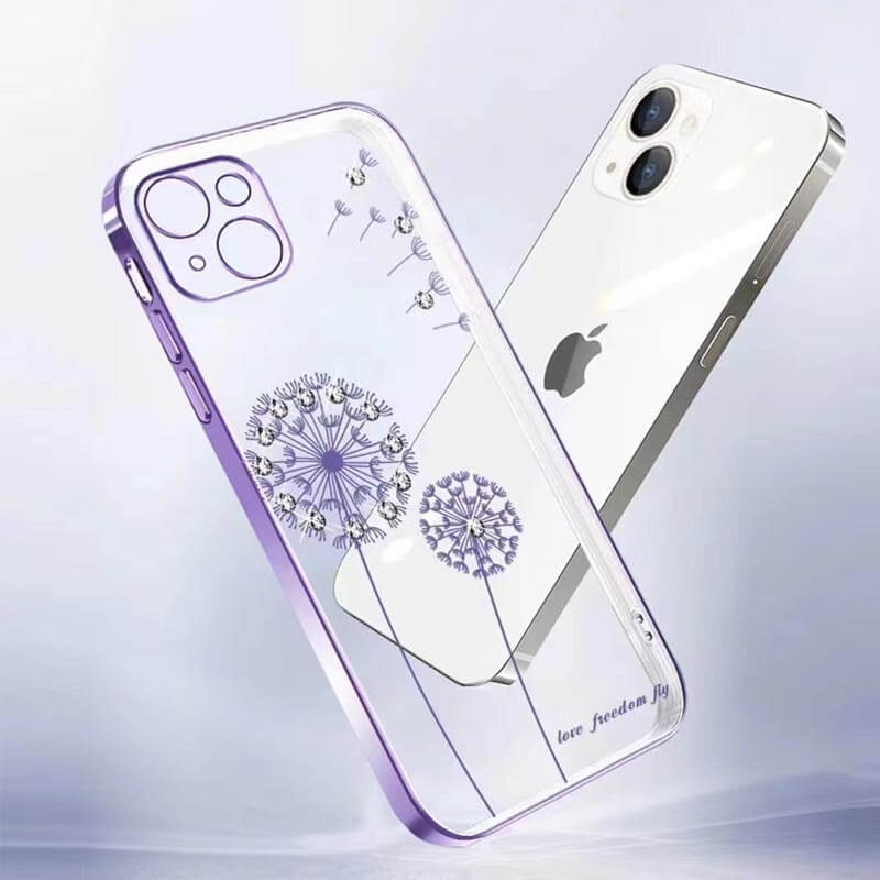 iPhone 12 Goddess Glamour Dandelion Electroplating TPU Phone Case