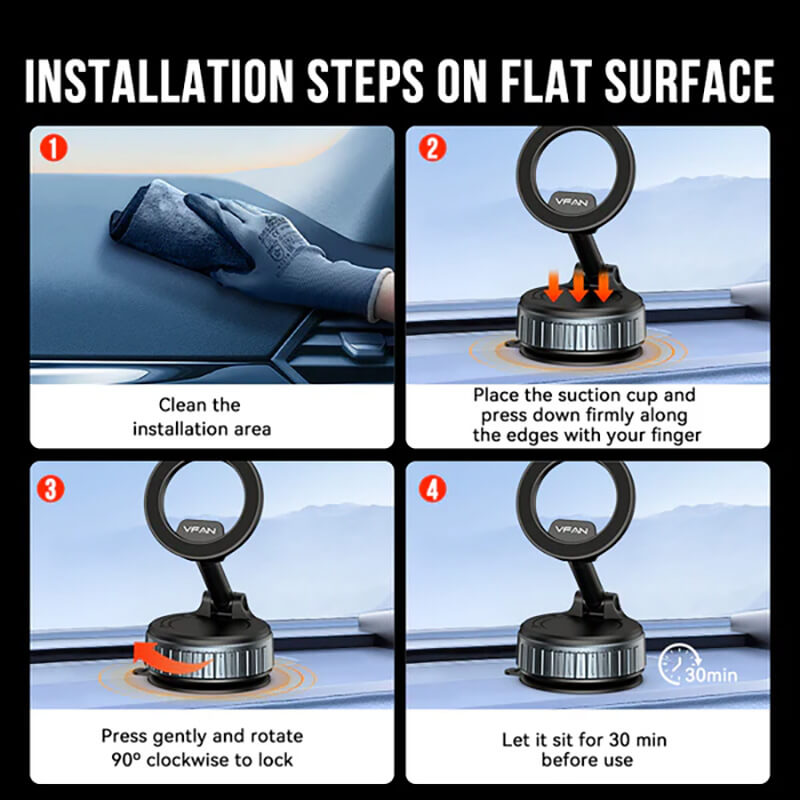 VFAN Vacuum Suction Magsafe Car Phone Holder H08