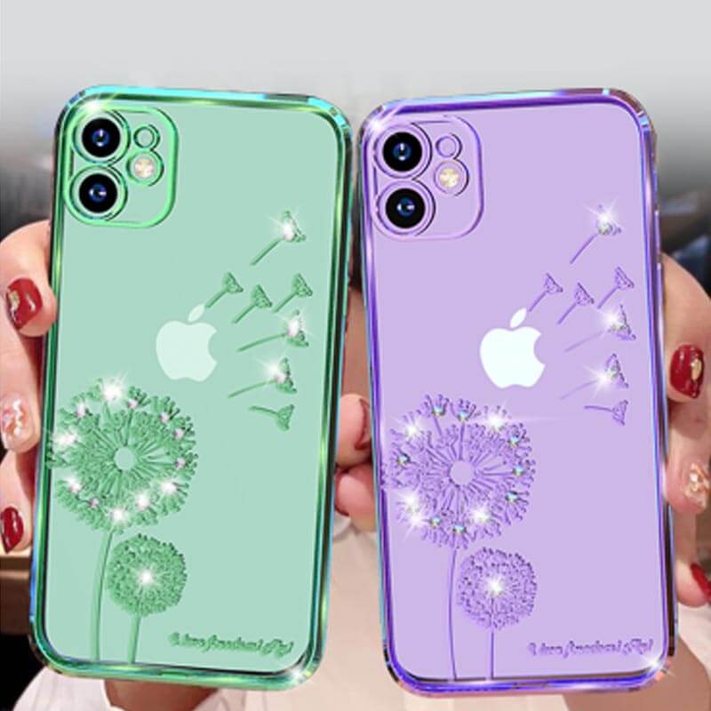 iPhone 12 Pro Goddess Glamour Dandelion Electroplating TPU Phone Case