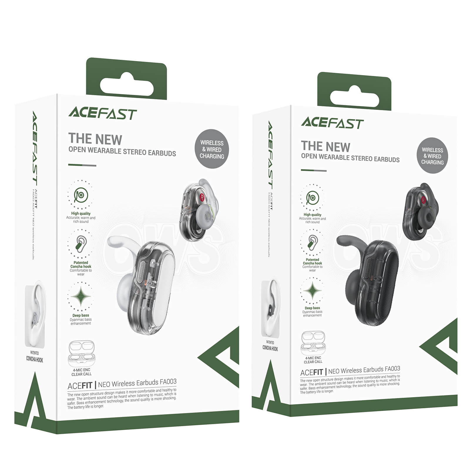 Acefast Comfort Breathable Earbuds ENC Noise Canceling Wireless Earphones