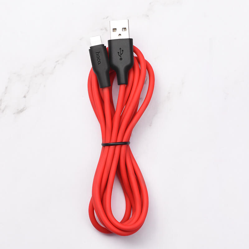 hoco. Silicone USB-A to Lightning Charging Data Cable 2m X21 Plus