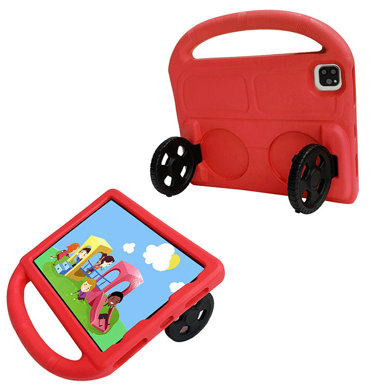 iPad 7th 10.2 2019 Foldable Wheel Stand Case with Handle