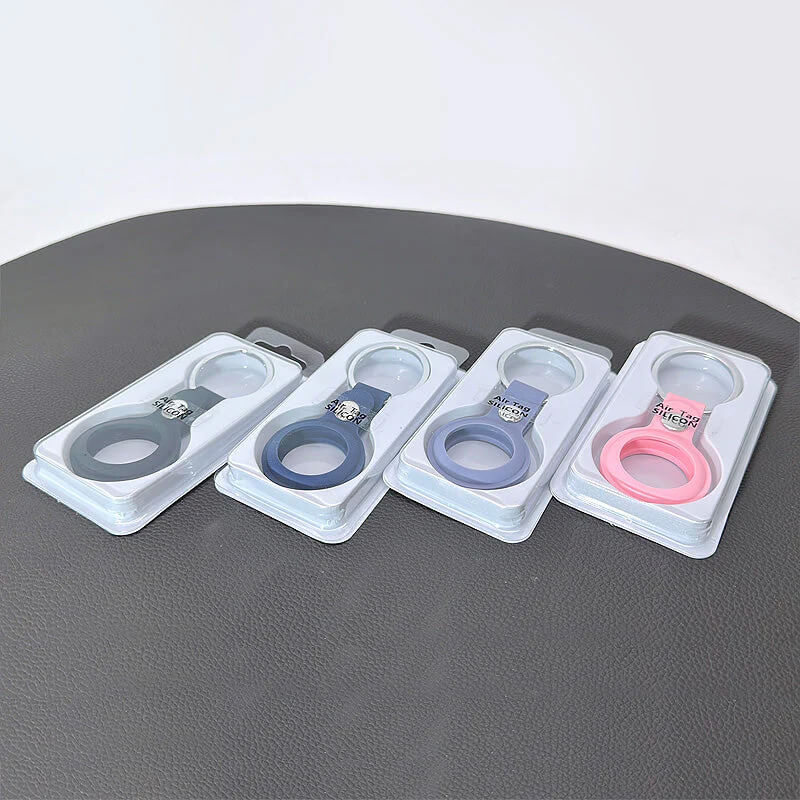 Mobie Apple Air Tag Silicone Holder with Keychain for Kids Pets Luggage