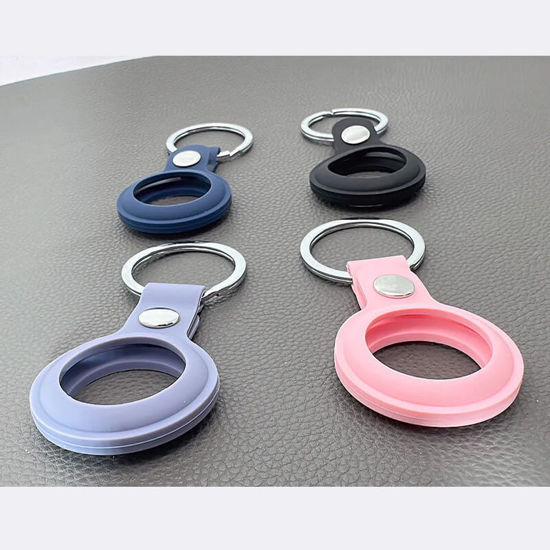 Mobie Apple Air Tag Silicone Holder with Keychain for Kids Pets Luggage