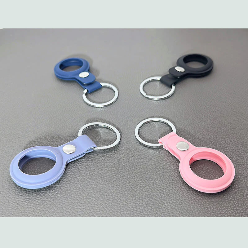 Mobie Apple Air Tag Silicone Holder with Keychain for Kids Pets Luggage