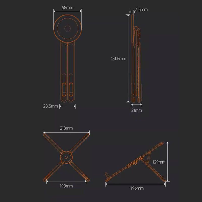 Mobie All in One Magnetic Foldable Stand for Phone Tablet Laptop E05