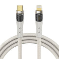 New Arrival Rock Transparency PD 33W Type-C to Lightning Fast Charge Data Cable 1.2m Z21