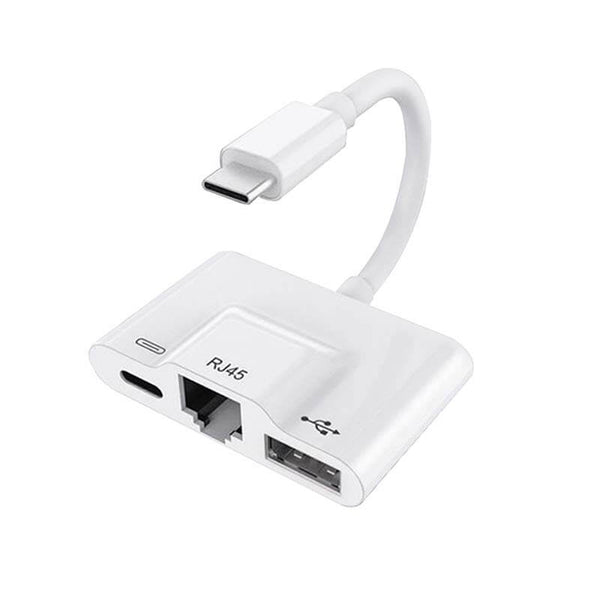 Mobie 3-in-1 Type-C HUB (Type-C to USB+Ethernet+USB) MacBook/Phone Available 33014