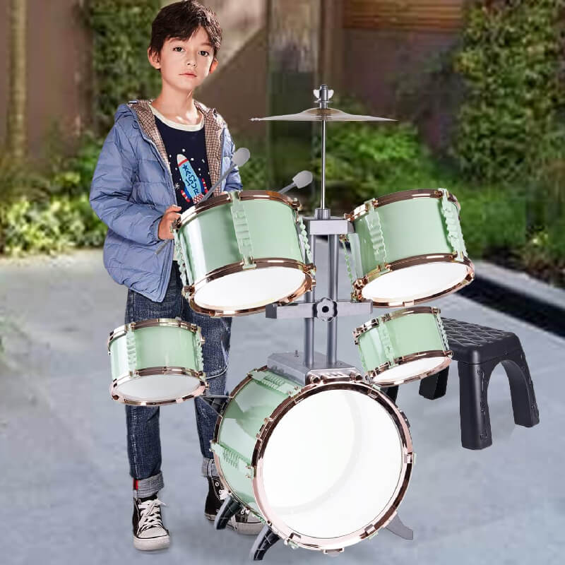 Mobie Educational Instrument Toy Jazz Drum Set for Kids Ages 3-10