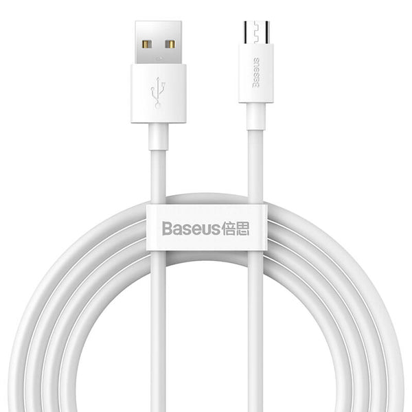 Baseus Simple Wisdom Data Cable Kit USB to Micro 2.1A 1.5m (2PCS/Set)