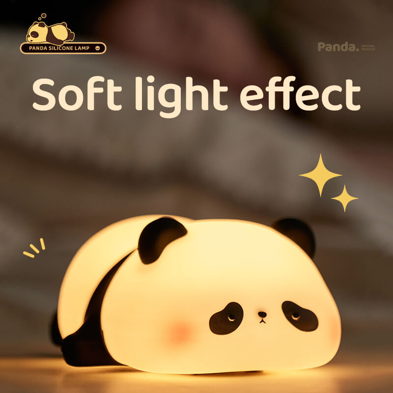 New Arrival Mobie Rechargeable Panda Silicone Lamp Soft Touch Light