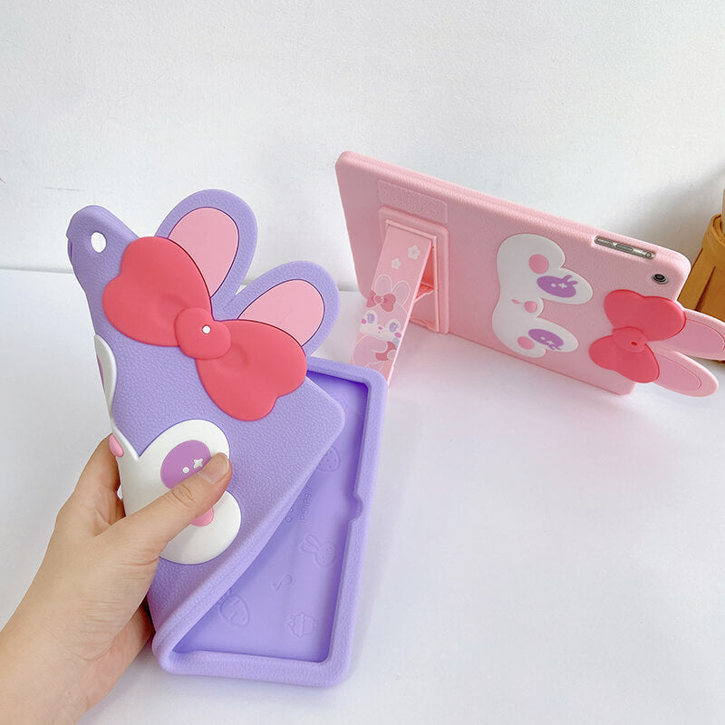iPad Pro 11 2021 Q Uncle Pink Bunny Silicone iPad Case