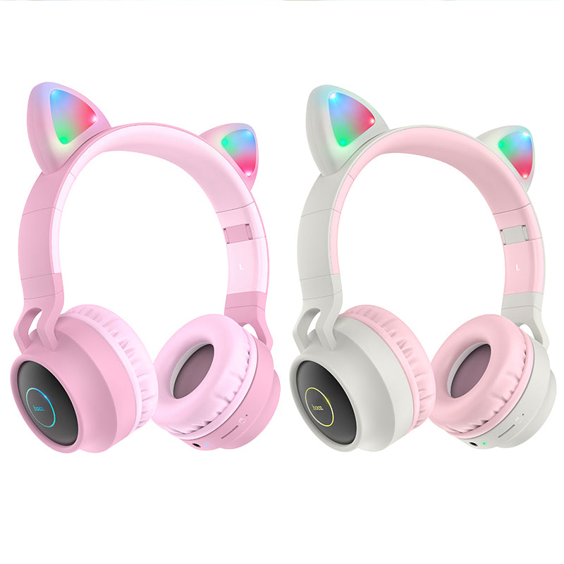 hoco. Bluetooth Cat Ear Wireless Headset LED Light W27