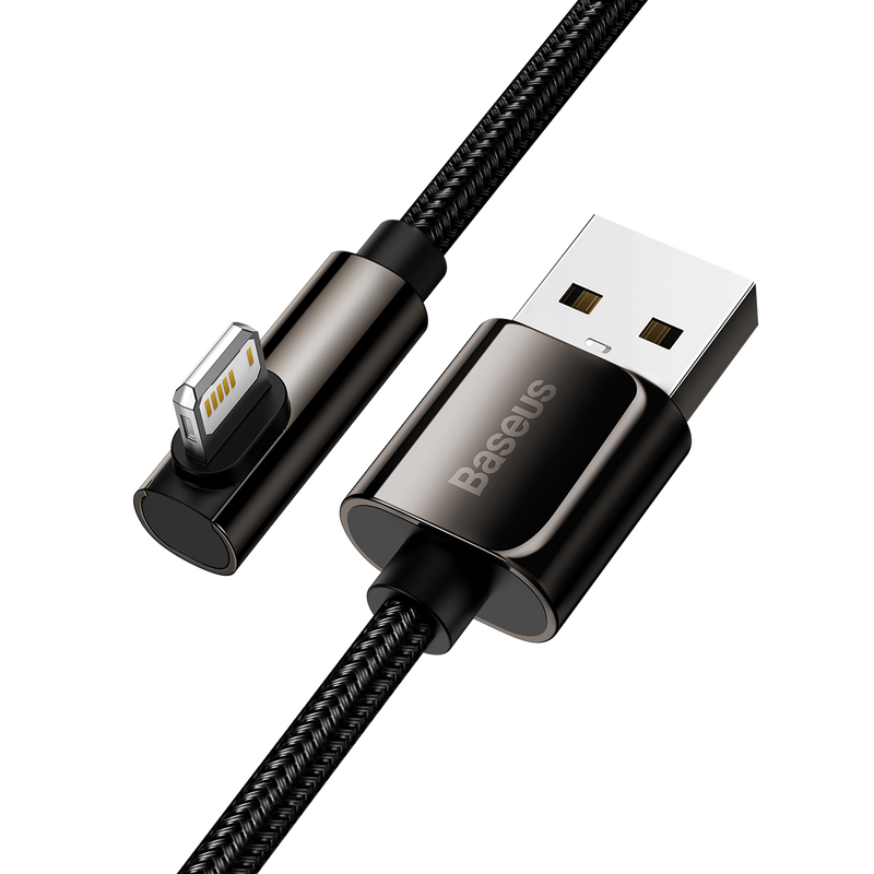 Baseus Legend Series Elbow Fast Charging Data Cable USB to iP 2.4A 1m Black