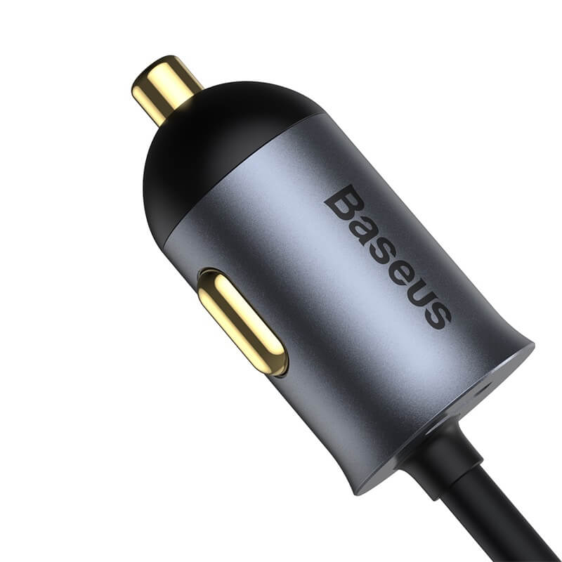 Baseus PPS Multi-port Fast Charging Car Charger with Extension Cord 120W 2U+2C