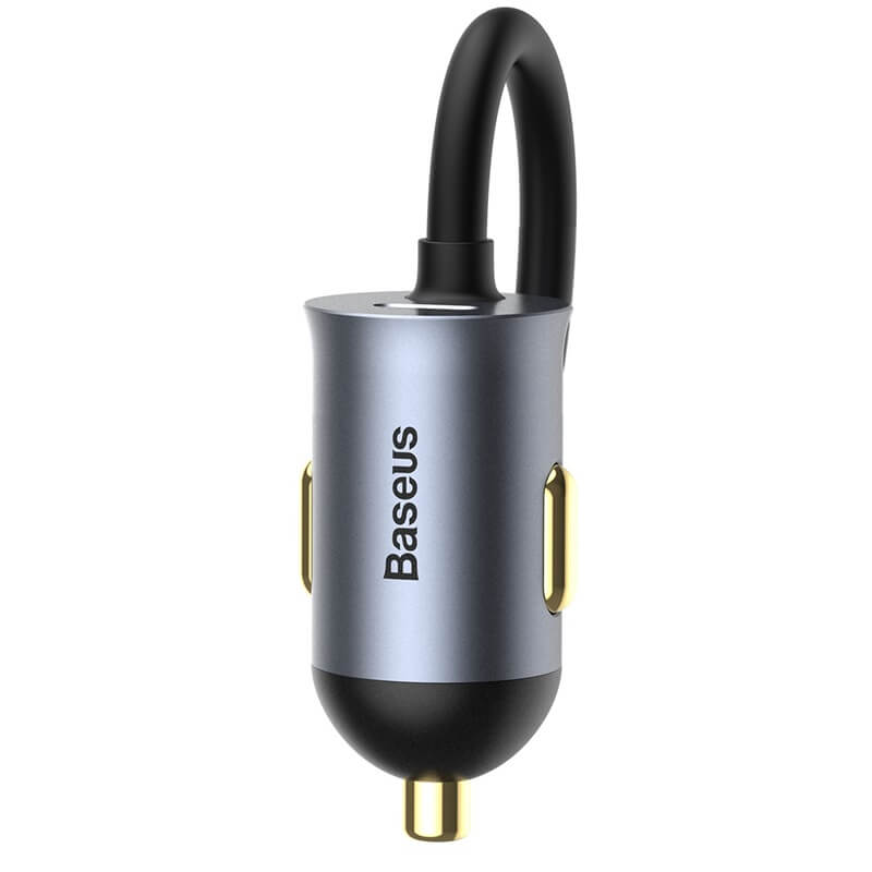 Baseus PPS Multi-port Fast Charging Car Charger with Extension Cord 120W 2U+2C