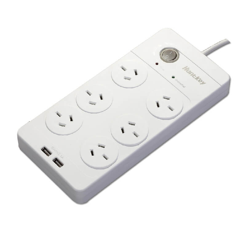 Mobie Power Strip6 Outlets2 USB-A Port(Total 5V/2.1A) SAC604