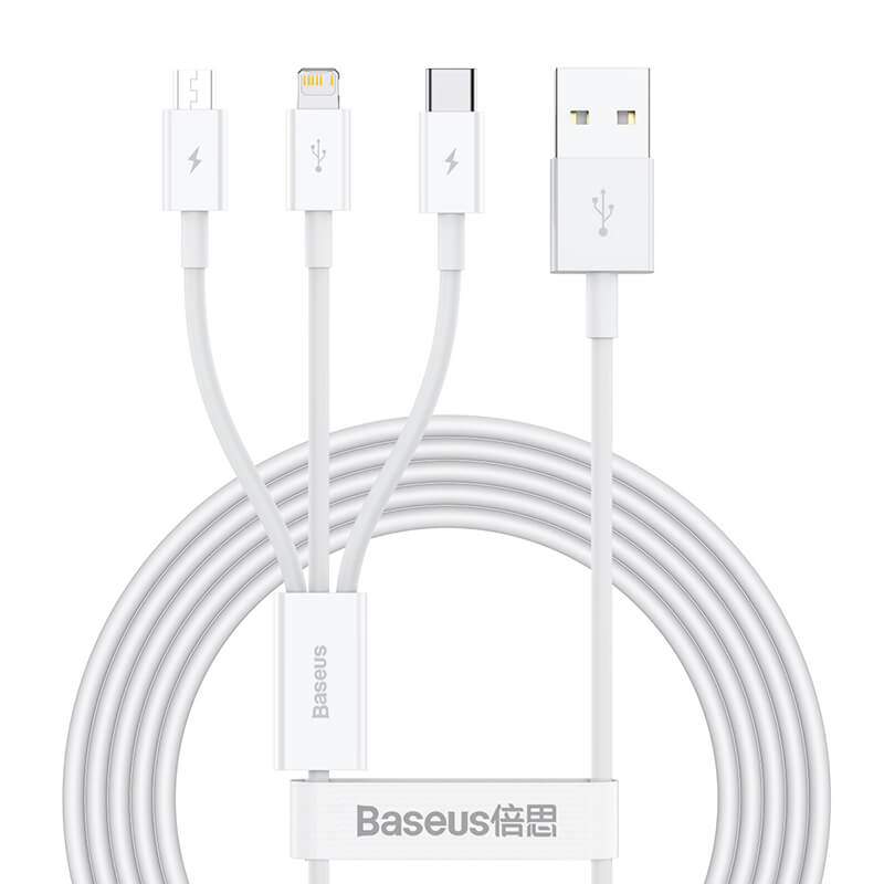 Baseus Superior Series 3-in-1 Fast Charging Data Cable 1.5m