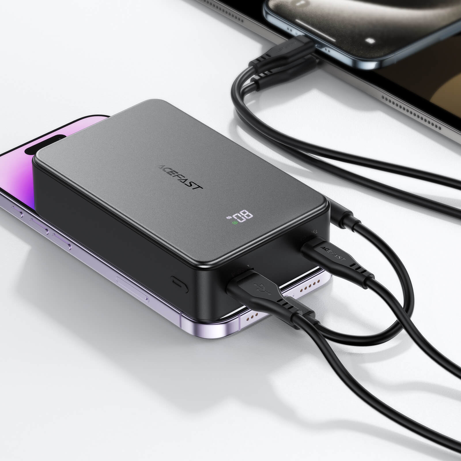 Acefast PD22.5W 20000mAh Power Bank with Built-in Cable Air Travel Approved M29