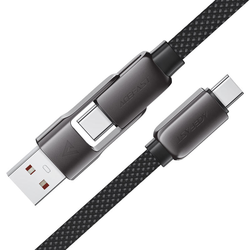 Acefast 2-in-1 USB-A & Type-C to Type-C Braid Fast Charging Cable 60W 1.2m