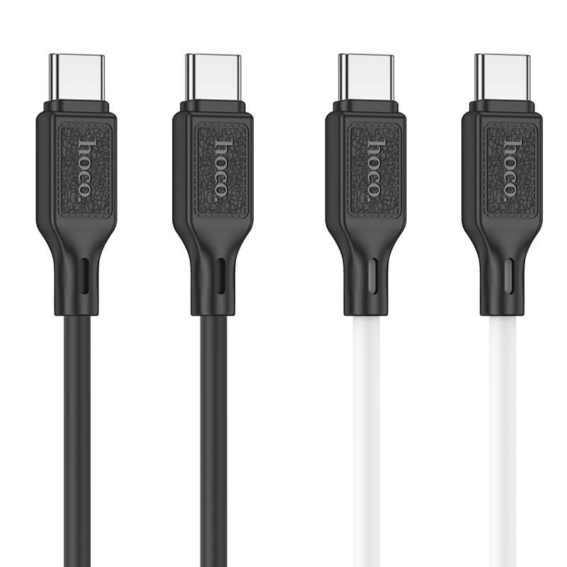 hoco. Cool 60W Silicone Charging Data Cable for Type-C to Type-C X90