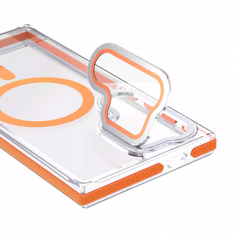 Compatible with Samsung S26 2026 Rita Series Invisible Kickstand Crystal Clear Magnetic Case