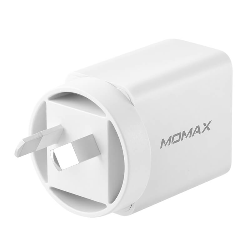 Momax 20W QC3.0+USB-C PD Wall Charger Dual Output USB-C PD & USB-A UM13