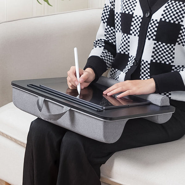 SAIJI Portable Laptop Lap Desk with Cushion D12